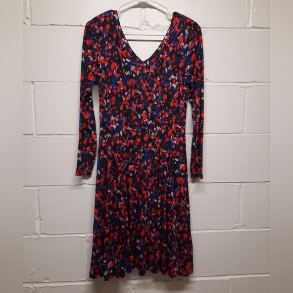 NWT HD in Paris (Small) Floral Knit Swing Saraid Print Dress Anthropologie - Picture 4 of 9